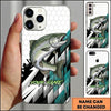 Maxcorners Fishing Phone Case Hexagon Honeycomb Pattern Custom Name Phone Case