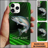 Maxcorners Fishing Phone Case Realistic Fish Artwork Custom Name Phone Case