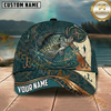 Maxcorners Compass and Contour Lines Design Custom Name Fishing Cap