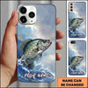 Maxcorners Fishing Phone Case Coastal Angler Artwork Custom Name Phone Case