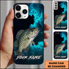 Maxcorners Vibrant Dark Ocean Design Custom Name Fishing Phone Case