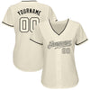 Maxcorners Custom Cream Cream-Black Authentic Baseball Jersey LM2605