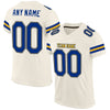Maxcorners Custom Cream Royal-Gold Mesh Authentic Football Jersey LM2605