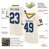 Maxcorners Custom Cream Royal-Gold Mesh Authentic Throwback Football Jersey LM2605