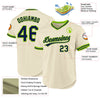 Maxcorners Custom Cream Navy-Neon Green Authentic Throwback Baseball Jersey LM2605