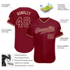 Maxcorners Custom Crimson Crimson-Cream Authentic Baseball Jersey LM2605