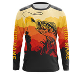 Maxcorners Bass Fishing Sunset Background Customize Name 3D Shirts