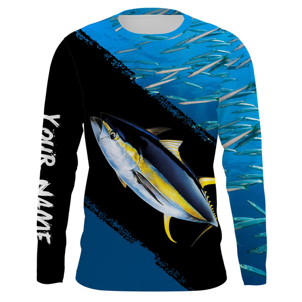 Maxcorners Yellowfin Tuna Fishing Customize Name 3D Shirts