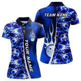 Maxcorners Bowling Ball And Pins Flame Lightning Team Jersey Multicolor Option Customized Name 3D Shirt For Women