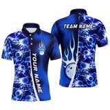 Maxcorners Bowling Flame Lightning Multicolor Option Customized Name 3D Shirt