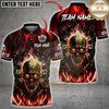 Maxcorners Darts Flaming Skull And Dartboard Red Fire Multicolor Customized Name, Team Name 3D Shirts