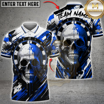 Maxcorners Darts Skull Dartboard Red Black Graffiti Design Multicolor Customized Name, Team Name 3D Shirts