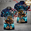 Maxcorners Bowling Veteran American Flag Funny Bowling Ball Character Multicolor Customized Name, Team Name 3D Shirts