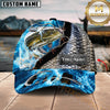 Maxcorners Fishing Cap Water Splash Fish Scale Pattern, Multicolor Customized Name 3D Cap