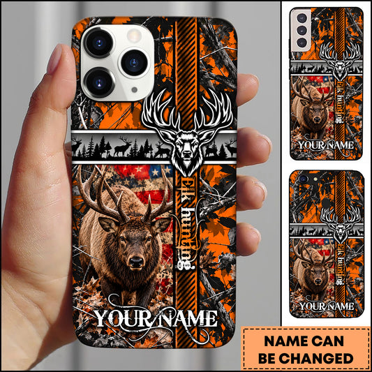 Maxcorners Hunting American Flag Sunset Forest 3D Phone Case