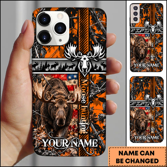 Maxcorners Hunting American Flag Sunset Forest 3D Phone Case