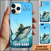 Maxcorners Fishing Ocean Splash Personalized Name 3D Phone Case