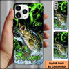 Maxcorners Fishing Green Splash Personalized Name 3D Phone Case