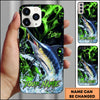 Maxcorners Fishing Green Splash Personalized Name 3D Phone Case