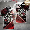 Maxcorners Darts Angry Dartboard Character Red Black Multicolor Customized Name, Team Name 3D Shirts