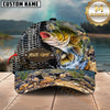 Maxcorners Fishing Snake Skin Stitched River Bed Rocks Water Splash Graphic Customized Name 3D Cap