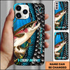 Maxcorners Fishing Underwater Fish Scales & Hooks Personalized Name 3D Phone Case