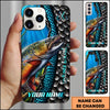 Maxcorners Fishing Underwater Fish Scales & Hooks Personalized Name 3D Phone Case