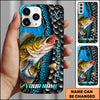 Maxcorners Fishing Underwater Fish Scales & Hooks Personalized Name 3D Phone Case