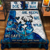 Maxcorners Personalized Name Couple Deer Hunting Quilt Bedding Set (Multi Color Options)