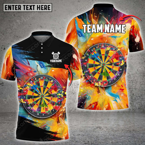 Maxcorners Darts Colorful Personalized Name, Team Name 3D Shirt