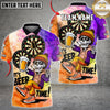 Maxcorners Darts Beer Time Skeleton Multicolor Customized Name, Team Name 3D Shirts
