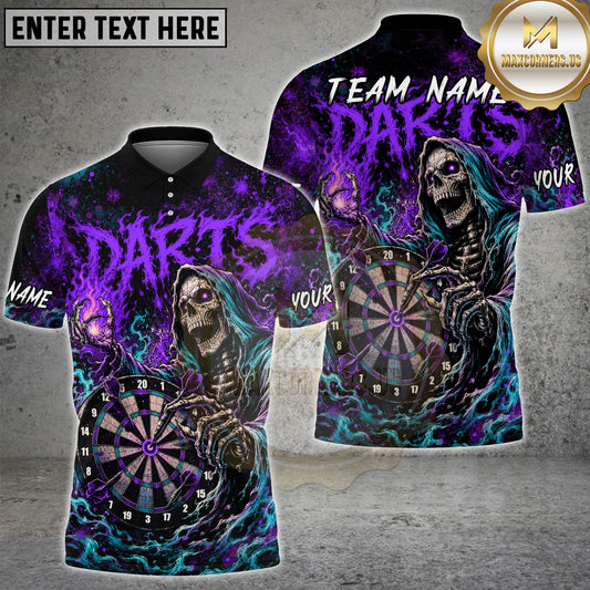 Maxcorners Darts Grim Reaper Dartboard Multicolor Customized Name, Team Name 3D Shirts
