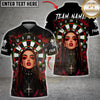 Maxcorners Darts Gothic Queen Dartboard Cross Multicolor Customized Name, Team Name 3D Shirts