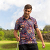 Maxcorners Quirky Plants Men's Golf Polo Shirt, Funny Golf Shirt, Gift For Golfers
