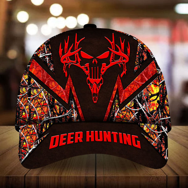 Maxcorners The Best Deer Hunting Skull Deer Pattern 3D Multicolor Cap