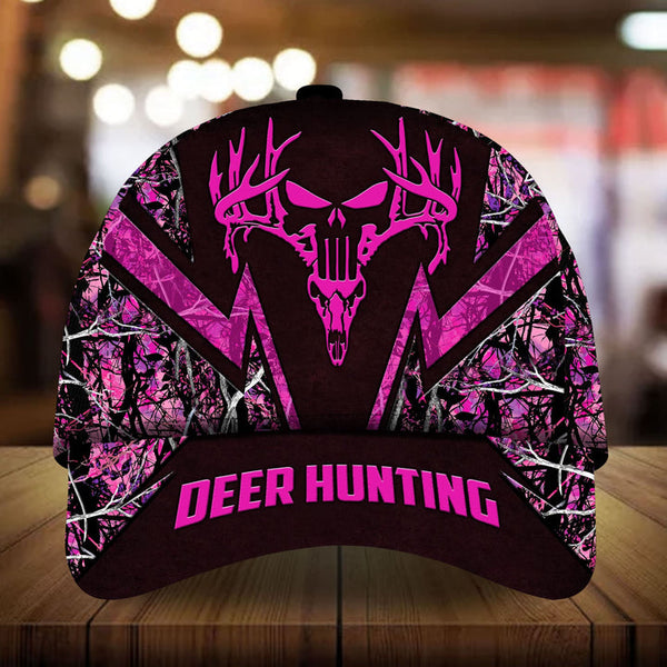 Maxcorners The Best Deer Hunting Skull Deer Pattern 3D Multicolor Cap