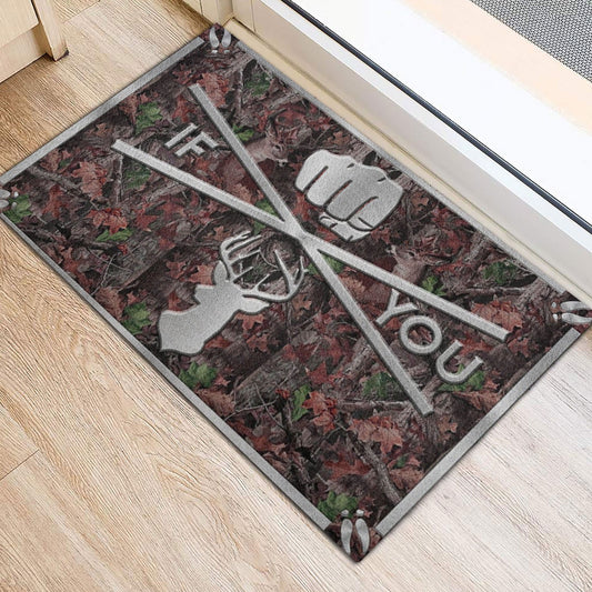 Maxcorners Hunting Rubber Doormat, Hunting IF You Hunter Welcome Doormat, Indoor Outdoor Door Mat, Home Decor LM1611