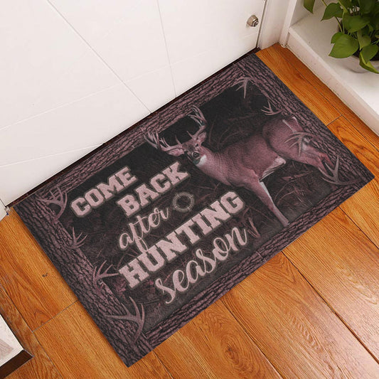 Maxcorners Hunting Rubber Doormat, Hunting Come Back Ater Hunting Season Hunter Welcome Doormat, Indoor Outdoor Door Mat, Home Decor LM1611