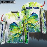 Maxcorners Mahi-Mahi Fishing Water Sport Jersey Personalized Name, Team Name Long Sleeve Shirt