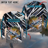 Maxcorners Walleyes Fishing Lighining Art Camo Pattern Sport Jersey Personalized Name And Team Name Long Sweat Shirt