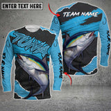 Maxcorners Tuna Fishing Graffity Fade Line Pattern Sport Jersey Personalized Name And Team Name Long Sweat Shirt