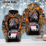 Maxcorners Custom Name Texas Camouflage Pattern Turkey Hunting Shirt 3D All Over Printed Clothes