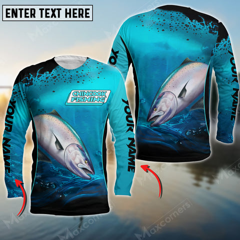 Max Corner Chincook Fishing Deep Water Art Sport Jersey Style Personalized 3D Long Sleeve Shirt