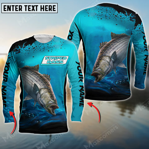 Max Corner Bass Fishing Deep Water Art Sport Jersey Style Personalized 3D Long Sleeve Shirt