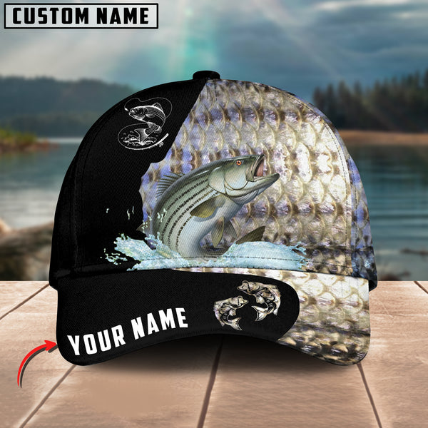 Maxcorners Personalized Stripped Bass Fishing Classic 3D Cap