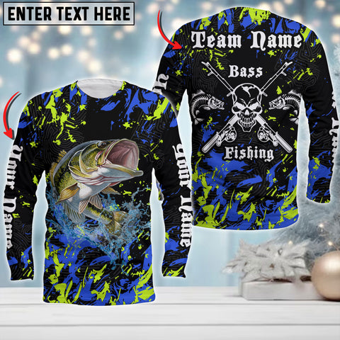 Max Corner Bass Deep Water Reaper Fishing Personalized 3D Long Sleeve Shirt
