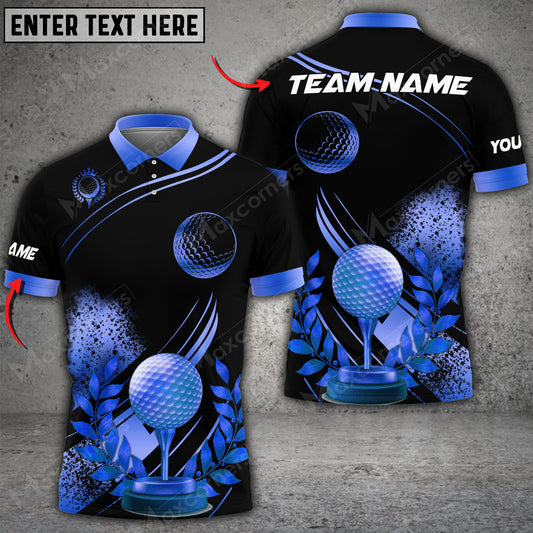 Max Corner Customized Name Ultimate Golf Golden Ball Multicolor Sport Jersey Pattern Custom 3D Polo Shirt