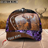 Maxcorners Flag Deer Hunting Leather Pattern Personalized Hats 3D Multicolored