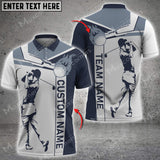 Maxcorners Sport Jersey Line Fire Golf Customized 3D Polo Shirt