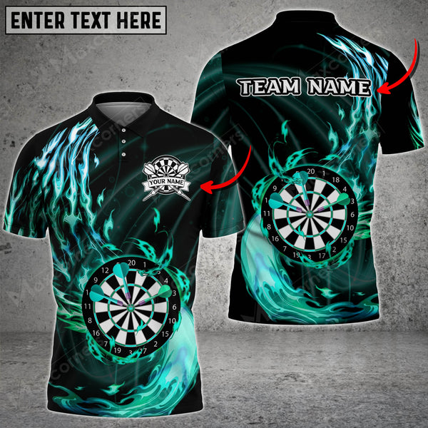 Maxcorners Darts High Flame Patten Color Options Personalized Name, Team Name Unisex 3D Shirt